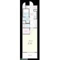 ＡＬＢＡｍａｉｓｏｎ　明大前 ２０１ １Kの間取り図