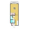 シャインロード帯山 ２０６ ワンルームの間取り図