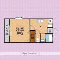 アルメリヤ １０６ １Kの間取り図