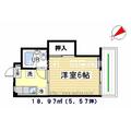 コーポ加藤 ２０３ １Kの間取り図