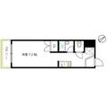 岡山市北区 神田町２丁目（大元駅） 3階 １Kの間取り図