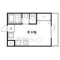 エステート三条ビル ２０５ ワンルームの間取り図