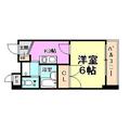 グレース芦屋 ５０５ １Kの間取り図