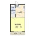 バルゴ堤 202 １Kの間取り図