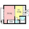 ハイツ寿 ２０２ １Kの間取り図