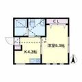 Ｇ・Ａタウン追浜　Ｂ棟 １０１ １Kの間取り図