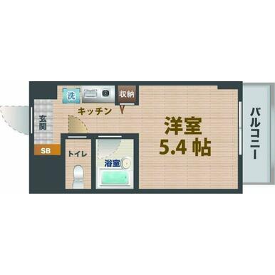 1Rのお部屋です。