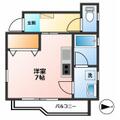 ジ・アパートメントＲｉｎｇａｋｕ ３０２ ワンルームの間取り図