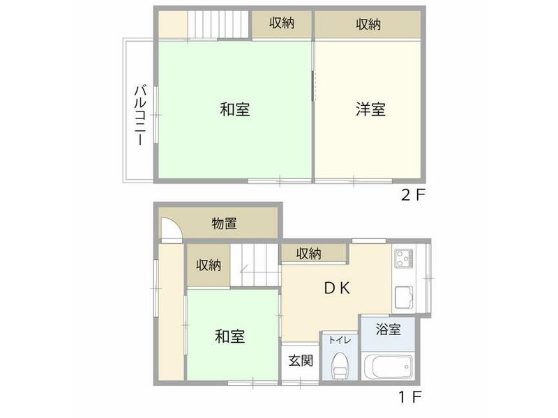 Katsushika-ku, Okudo 1-chome (Shinkoiwa Station) 2-story building 3DK