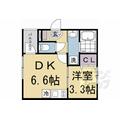 京都市右京区 太秦乾町（嵯峨嵐山駅） 3階 １DKの間取り図