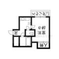 京都市中京区 三条通神泉苑西入今新在家西町（大宮駅） 2階 １Kの間取り図
