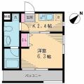 モンターリーブル美幸Ⅰ ２０１ １Kの間取り図