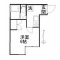 クロックヒル １０３ １Kの間取り図