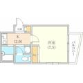 プレステージ三宮 ３０１ １Kの間取り図