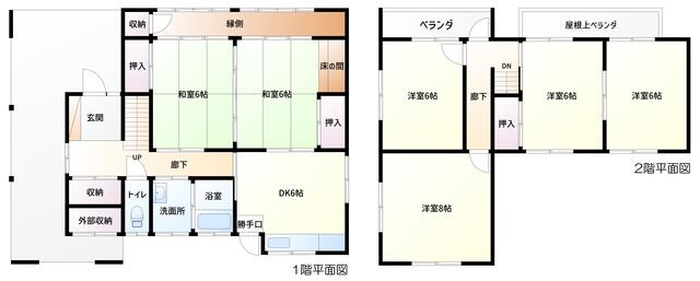 Nishidaijihama, Higashi Ward, Okayama City: 2-story house, 6DK &mdash; photo 1