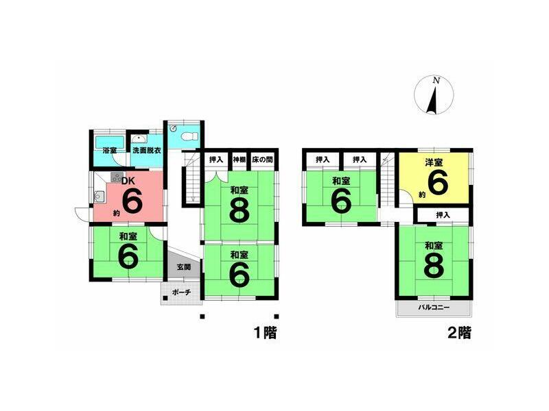 2F 6DK in Koyachono-cho, Nagahama-shi, Kanagawa

4.3 million yen