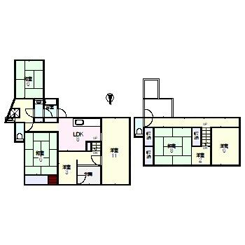 Okayama City, Naka Ward, Sakurabashi 2-chome (Seikibashi Station) 2-story building, 7LDK &mdash; photo 2
