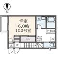 シエロ・エトワレ １０２ ワンルームの間取り図