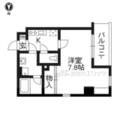 クリスタルグランツ京都御所西 １１０２ １Kの間取り図