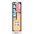 ベーラバン清水 ２０４ １Kの間取り図