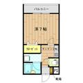 熊本市中央区 新大江２丁目（水前寺駅） 3階 １Kの間取り図