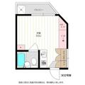 シュガーヒル早稲田 3階 ワンルームの間取り図