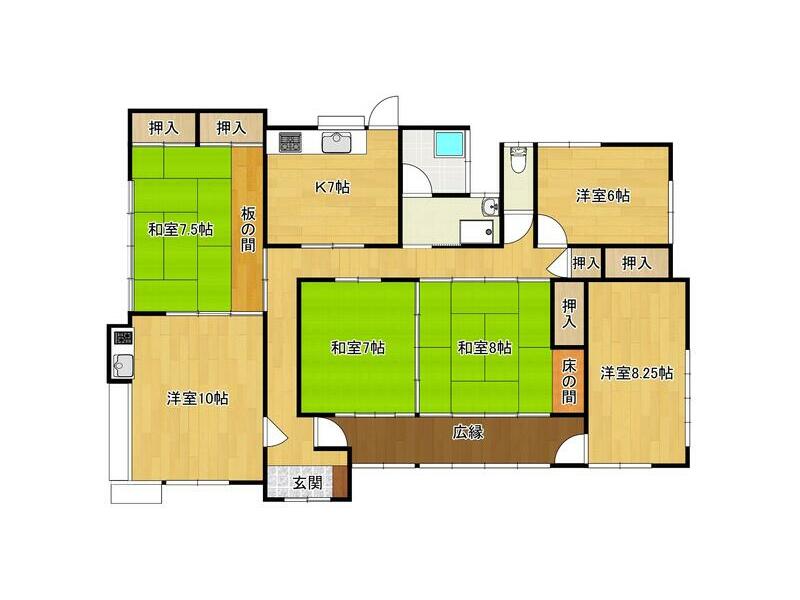 Ashikaga-shi, Ashikaga （Omata station） Single story house 7DK

Single-story house 7DK