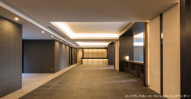 エントランスホール・コンシェルジュカウンター竣工写真