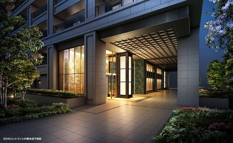 SOHOエントランス外観完成予想図