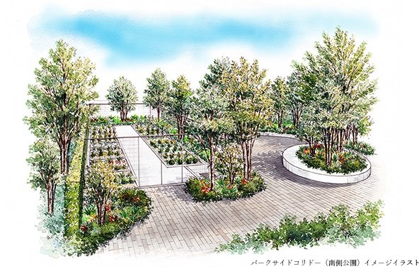 パークサイドコリドー(南側公園)イメージイラスト