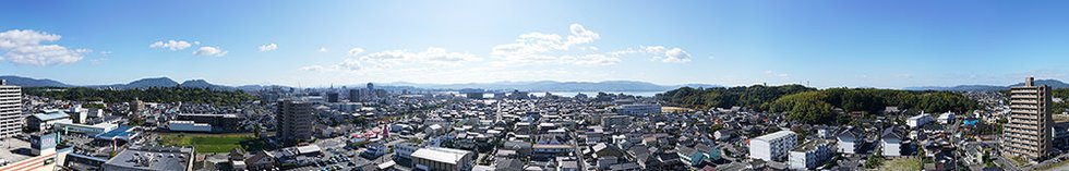 現地14階相当より南面を望む。