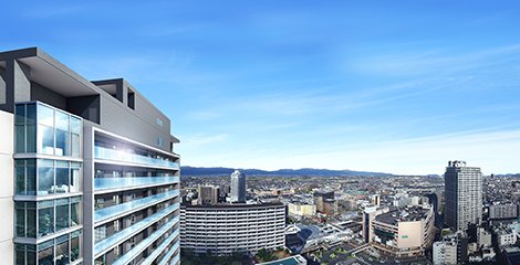 現地26階相当から北側の眺望写真(2017年12月撮影)