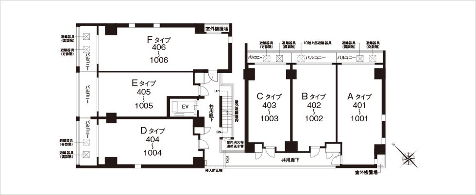 4~10階平面図