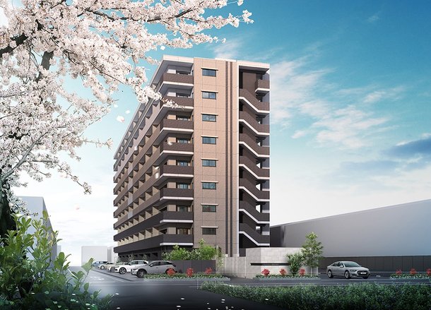外観完成予想図(2019年3月撮影にCG加工)