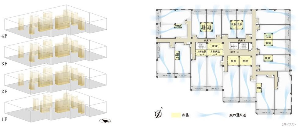 空の広がりを抱き、優美に住空間へと導く。