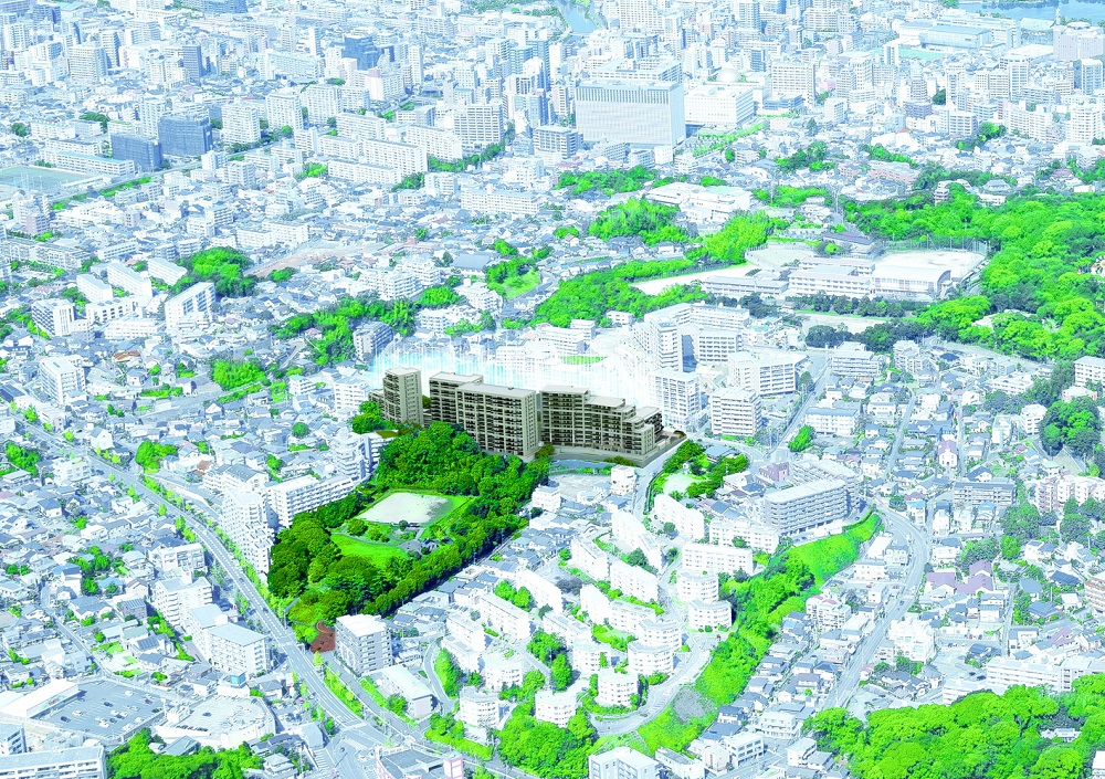 外観完成予想図(鳥瞰写真合成)