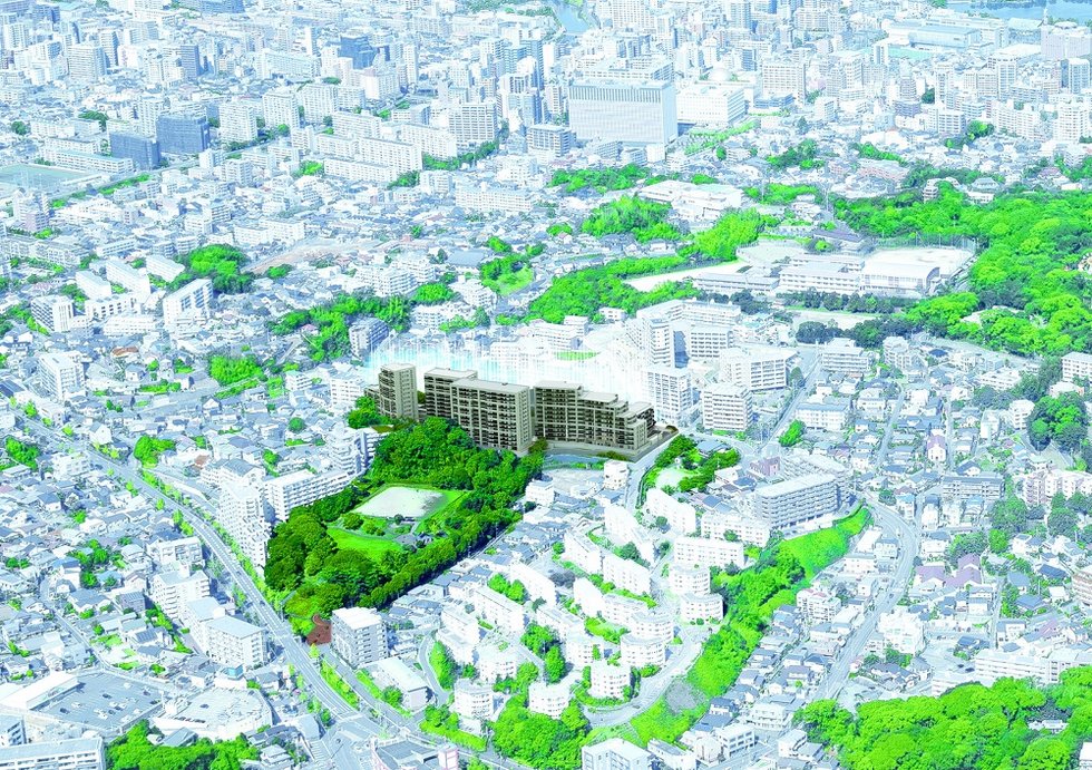 外観完成予想図(鳥瞰写真合成)