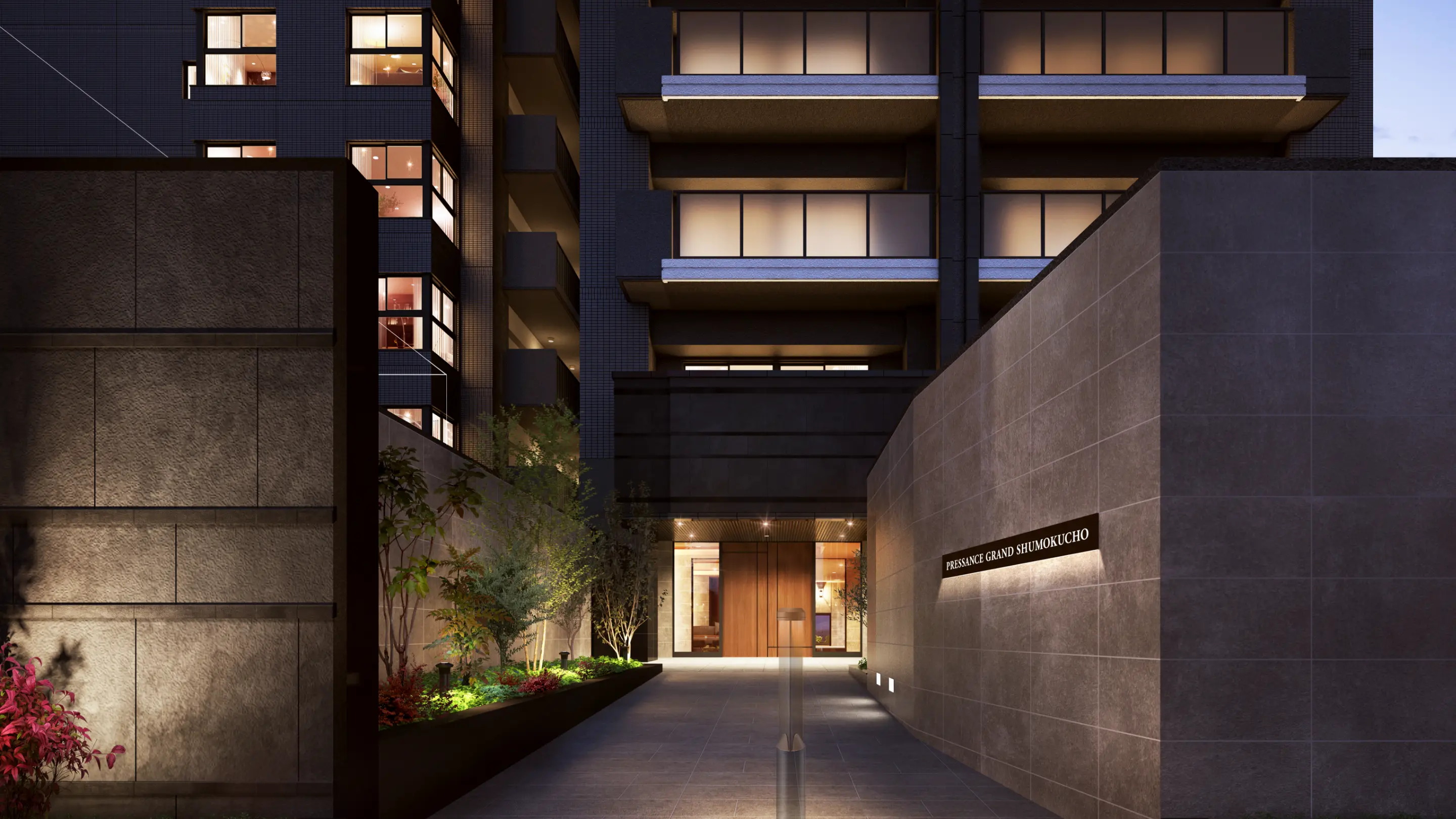 エントランスアプローチ完成図