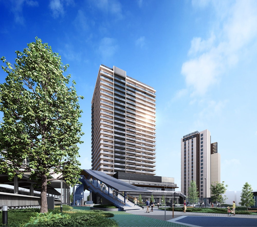 再開発街区・外観完成予想図