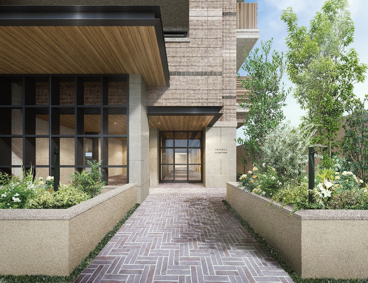 エントランスアプローチ完成予想図