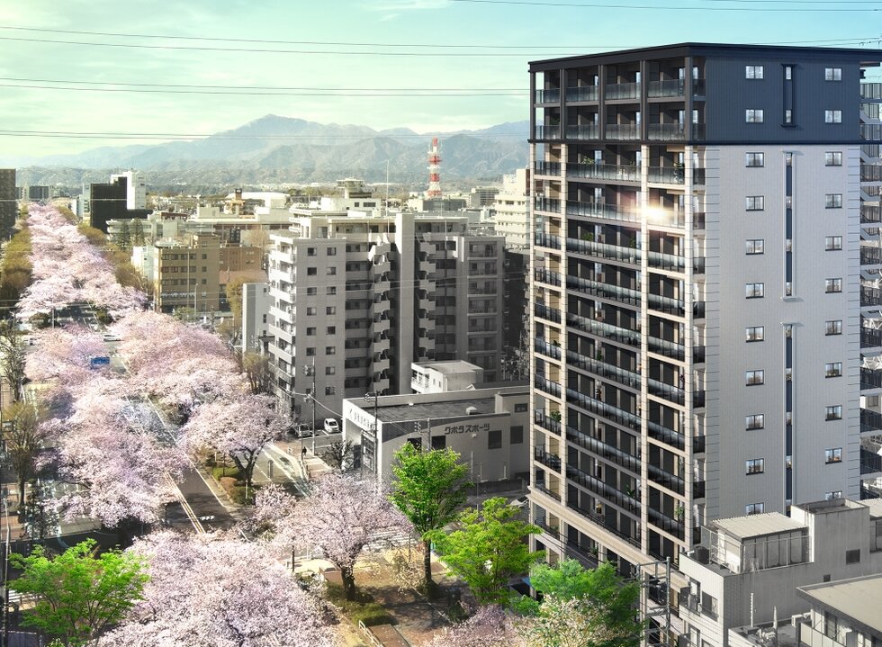 北東側外観完成予想CG