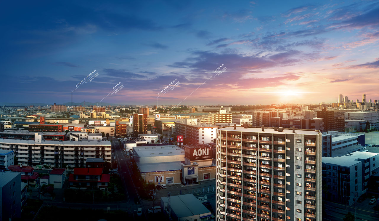 眺望合成外観完成予想CG