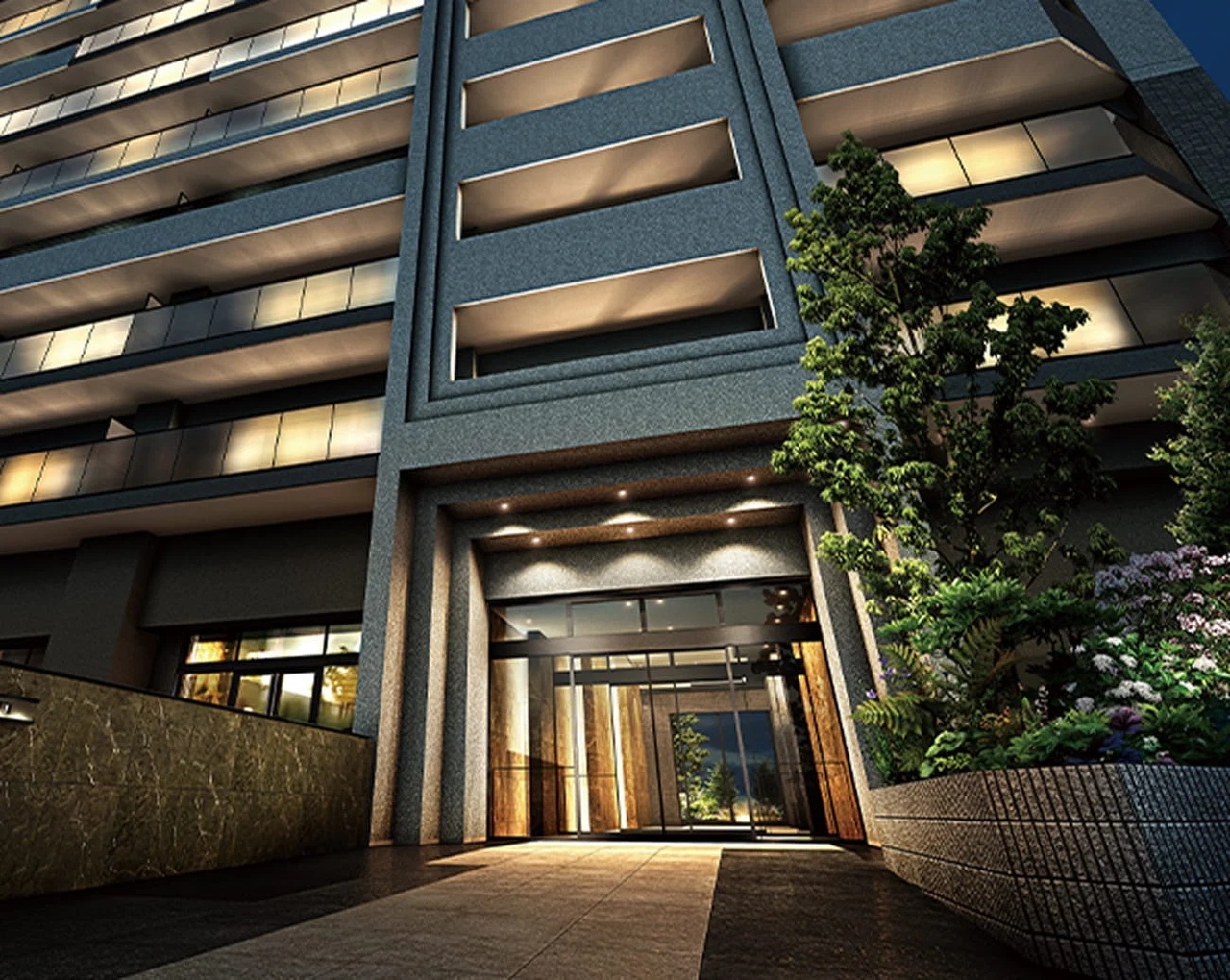 SOLEIZ エントランスアプローチ完成予想CG