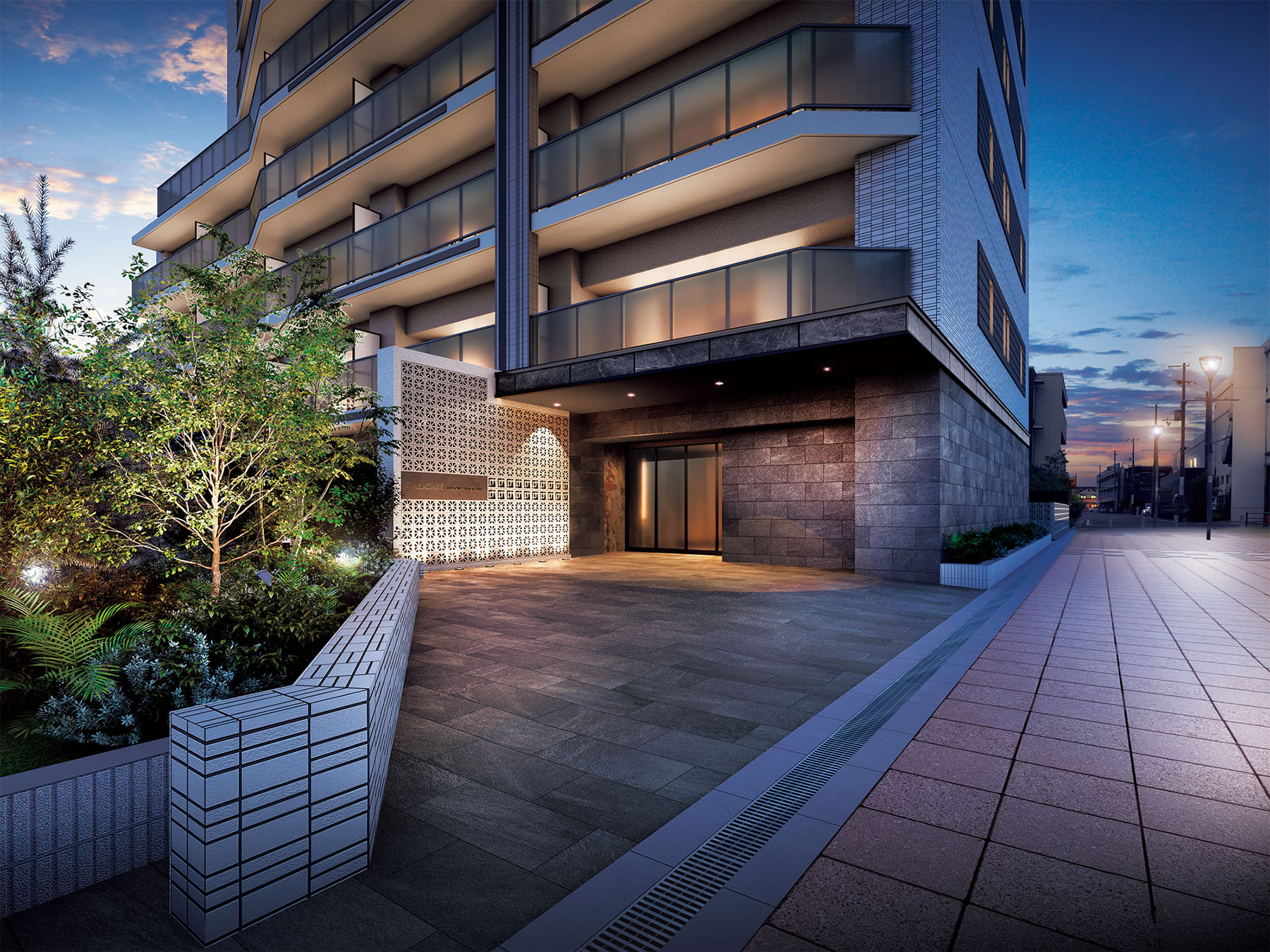 エントランスアプローチ完成予想図