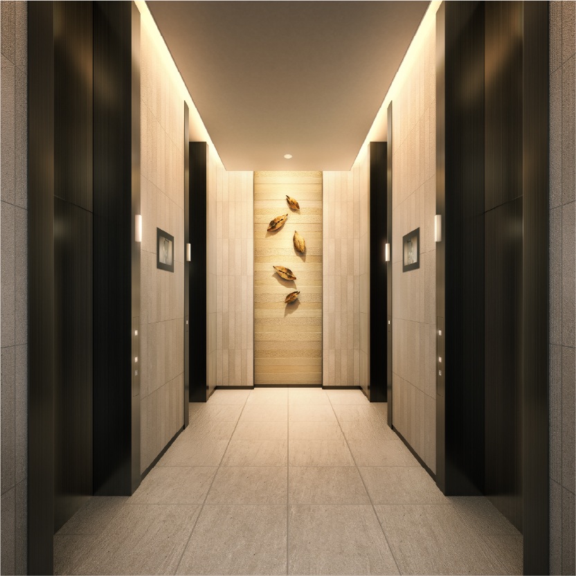 1Fエレベーターホール完成予想CG