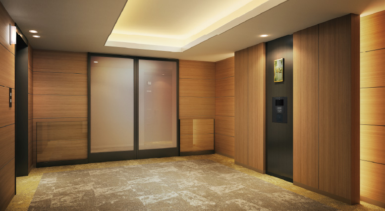 プレミアムフロア内廊下（42階）完成予想CG