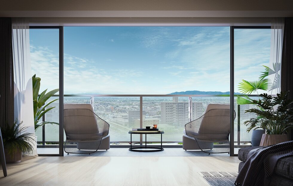 12階 Ctypeバルコニー眺望完成予想図