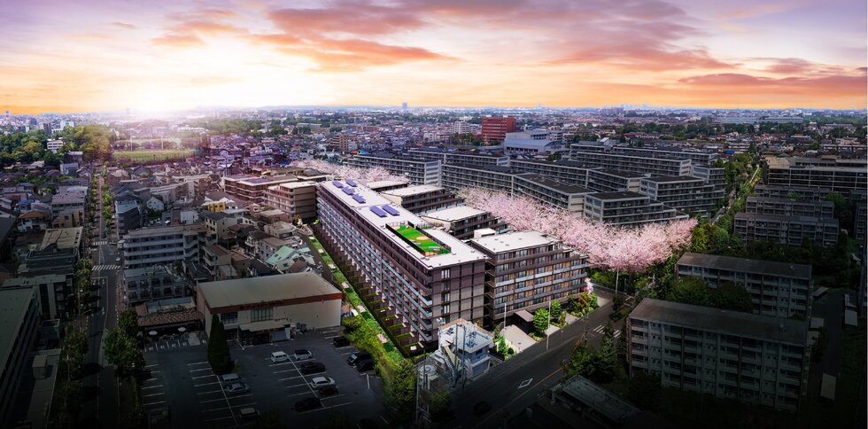 外観完成予想CG（周辺環境合成）