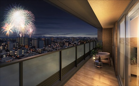 バルコニー（Aタイプ）完成予想CG