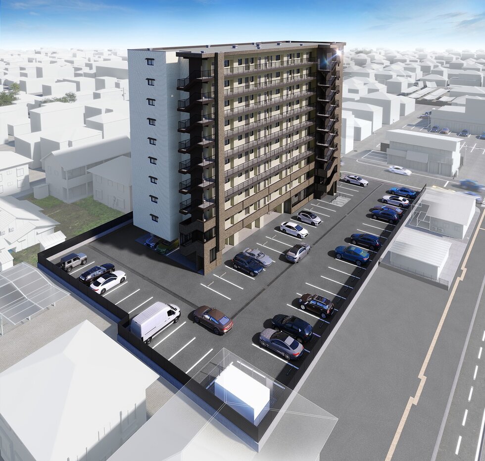 外観完成予想CG（鳥瞰）